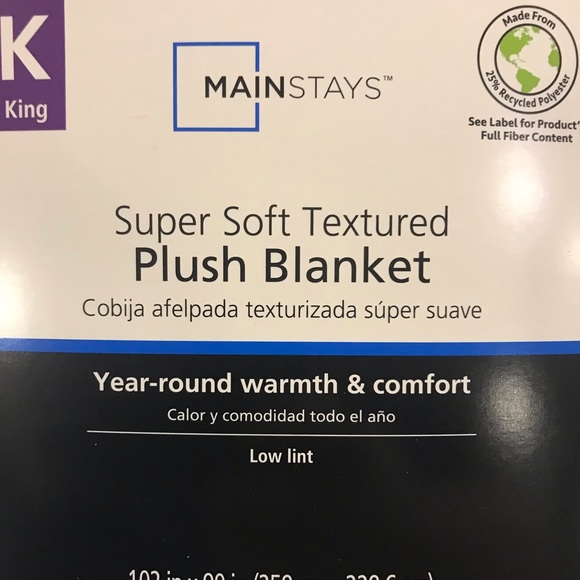 Mainstay Plush Blanket - Picture 3 of 3